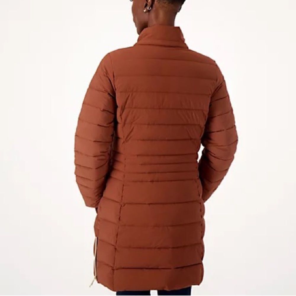 Nuage Stretch Removable Faux Fur Trim Hood Puffer Coat - Picture 4 of 7